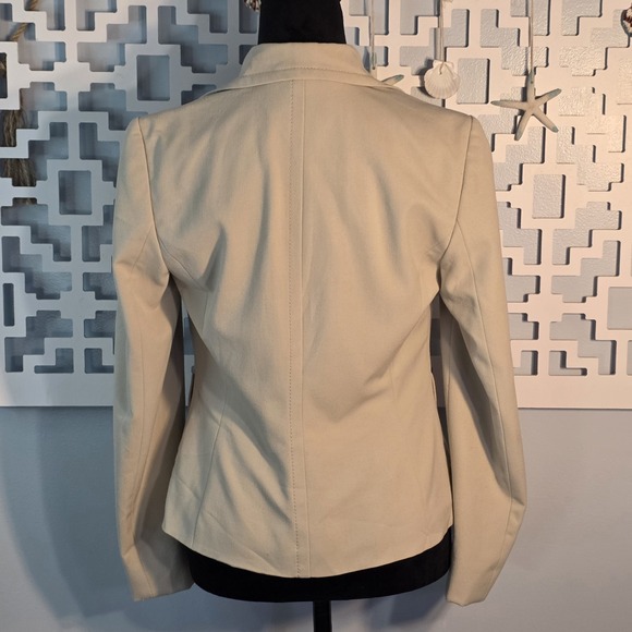 Ann Taylor LOFT Beige Fitted Blazer Women's Size 4 Jacket - Picture 2 of 7